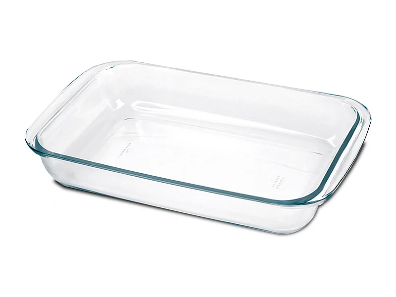 Plateau à four rectangulaire, Plat à gratin, moule de cuisson en verre, capacité 2.9 L - Longueur 39.4 x Profondeur 23.9 x Hauteur 5.1 cm