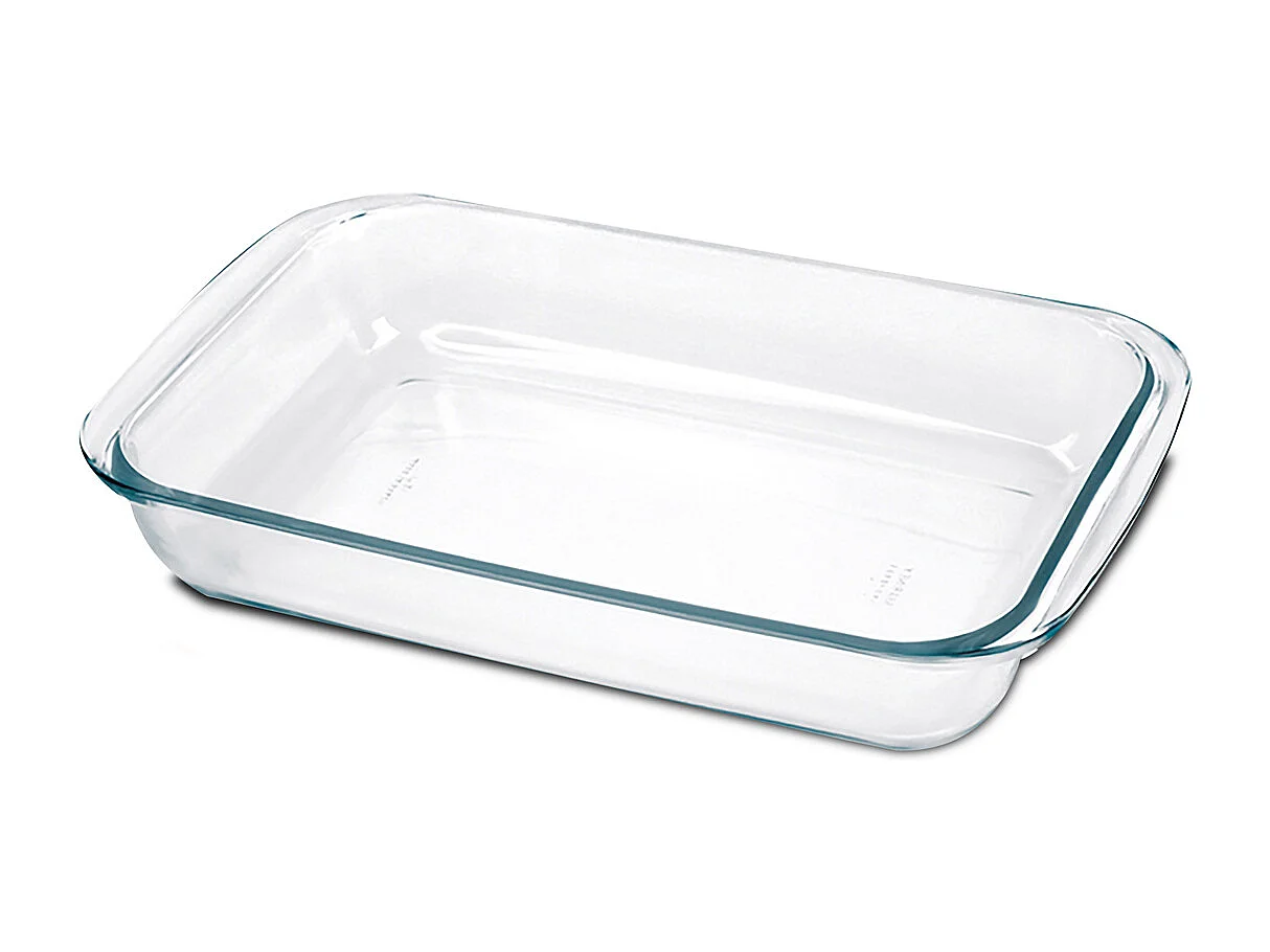 Plateau à four rectangulaire, Plat à gratin, moule de cuisson en verre, capacité 2.9 L - Longueur 39.4 x Profondeur 23.9 x Hauteur 5.1 cm