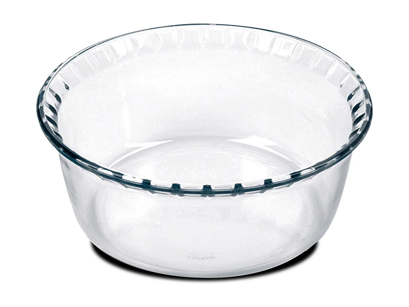 Lot de 4 moule soufflé rond, moule en verre fileté, plateau réfractaire, plat à four moule de cuisson, capacité 1.4 L - Diamètre 18 x Hauteur 8.2 cm