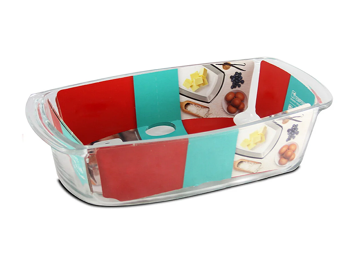 Plat à four, plat à tarte, moule de cuisson en verre, capacité 1.5 L - Longueur 28 x Profondeur 14.8 x Hauteur 7.2 cm