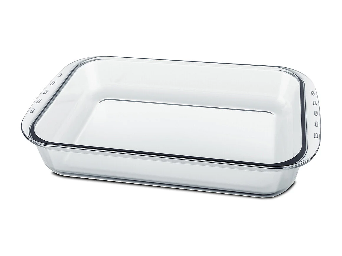 Plateau à four rectangulaire, Plat à gratin, moule de cuisson en verre, capacité 3.7 L - Longueur 36 x Profondeur 22 x Hauteur 7 cm