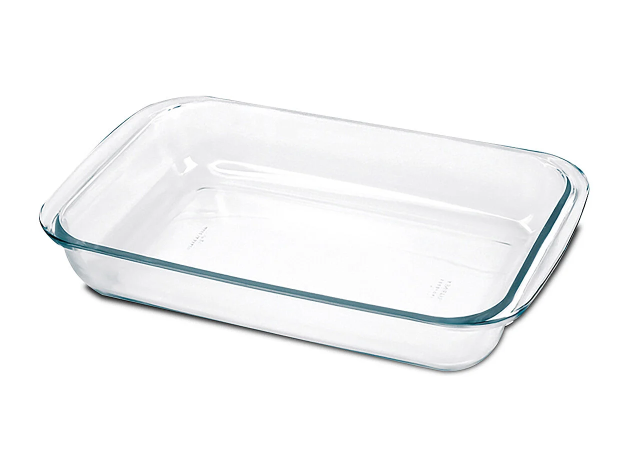 Plateau à four rectangulaire, Plat à gratin, moule de cuisson en verre, capacité 1.6 L - Longueur 29.7 x Profondeur 17.8 x Hauteur 5.1 cm