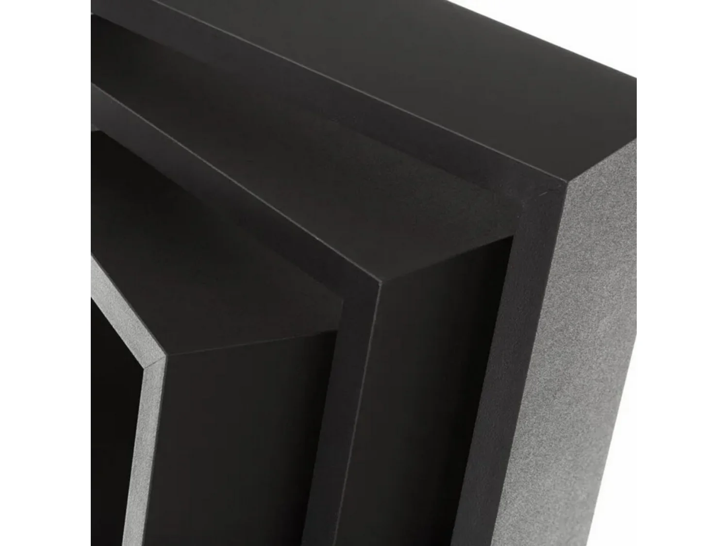 Set de 3 cubes étagères murales coloris noir - Longueur 25 x Profondeur 25 x Hauteur 9 cm