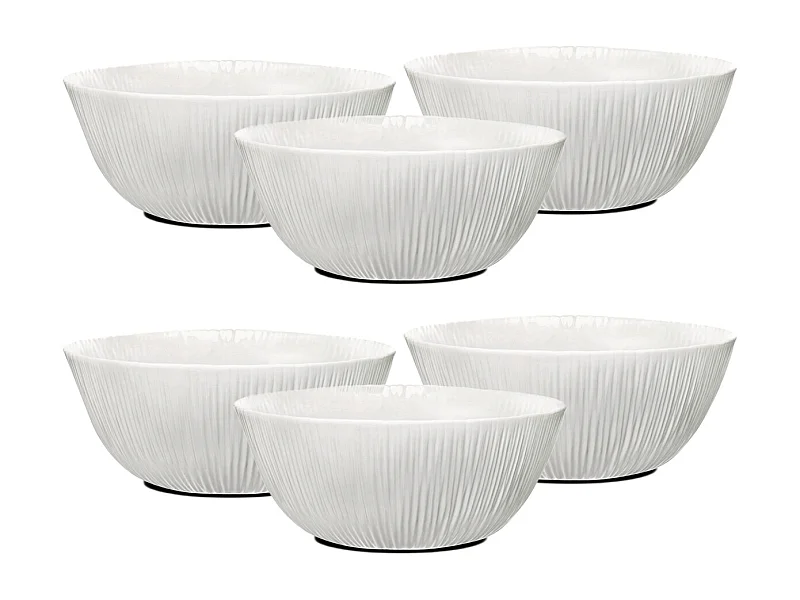 Lot de 24 bol de service, ravier rond, saladier en verre opale - Diamètre 15 cm