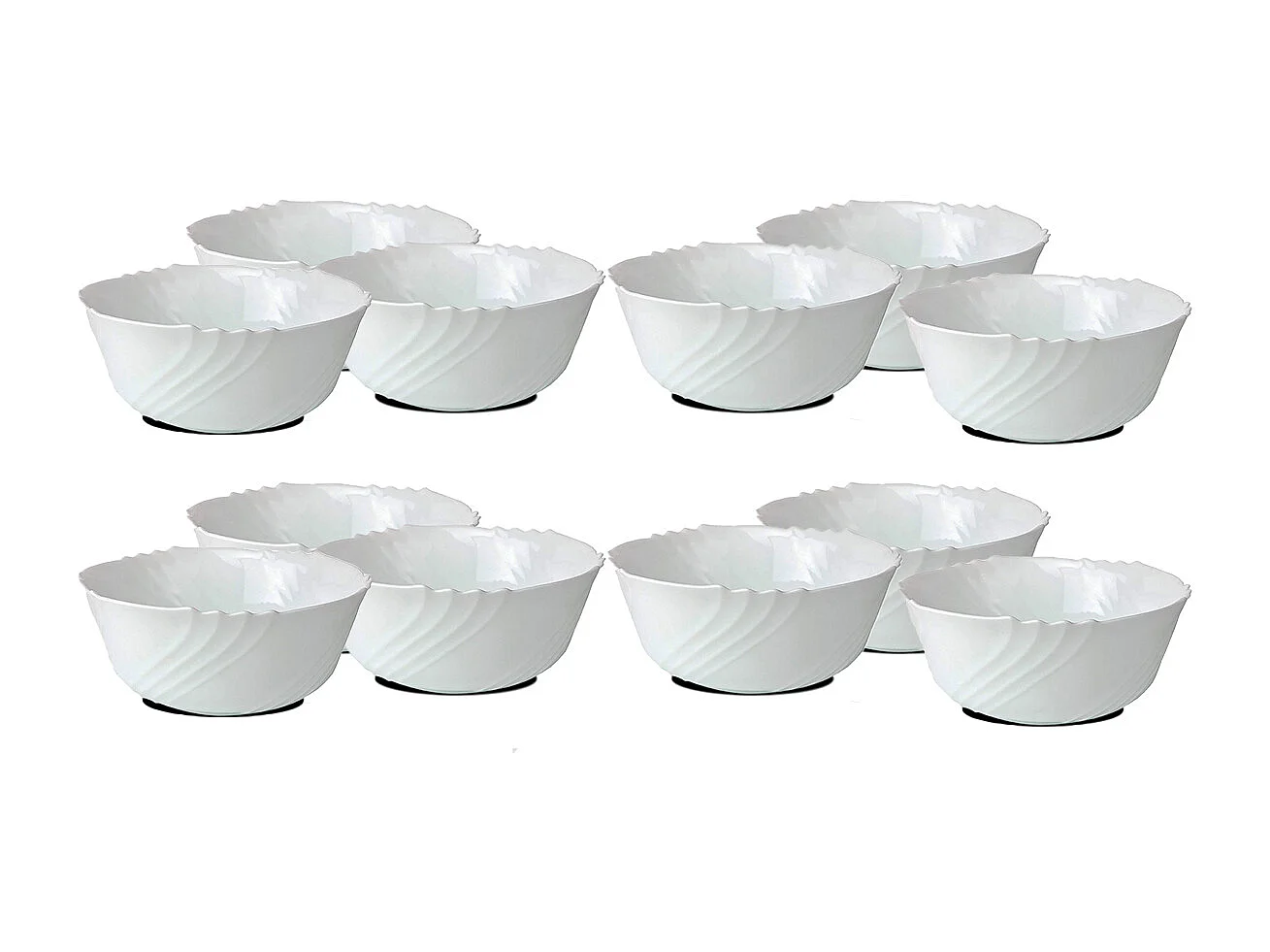 Lot de 12 bol de service, bols à soupe, bols à dessert - Ø 12 cm