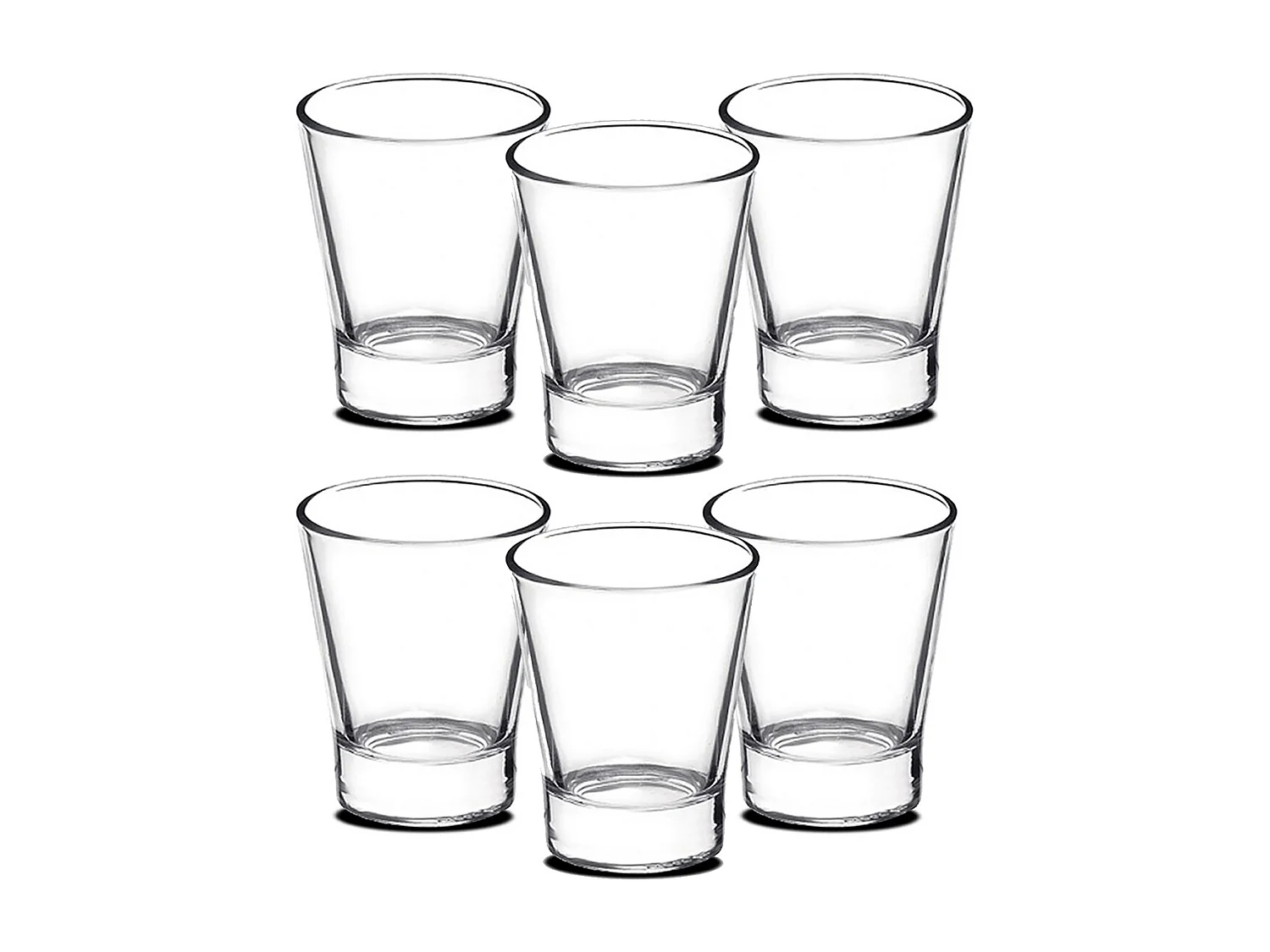 Lot de 18 verre à café en verre transparent, tasse à café, capacité 8.5 cl - Diamètre 5.5 x Hauteur 7 cm