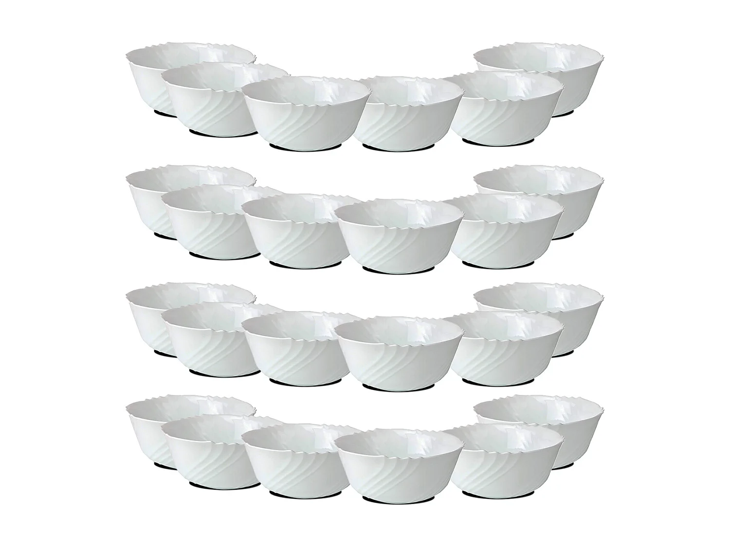 Lot de 24 bol de service, bols à soupe, bols à dessert - Ø 12 cm