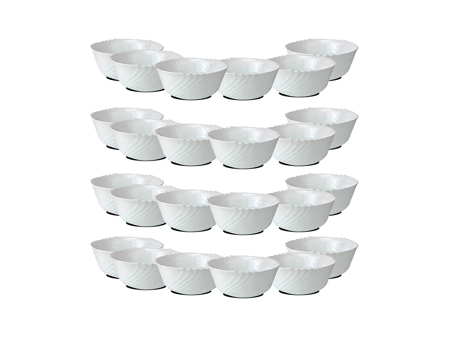 Lot de 24 bol de service, bols à soupe, bols à dessert - Ø 12 cm
