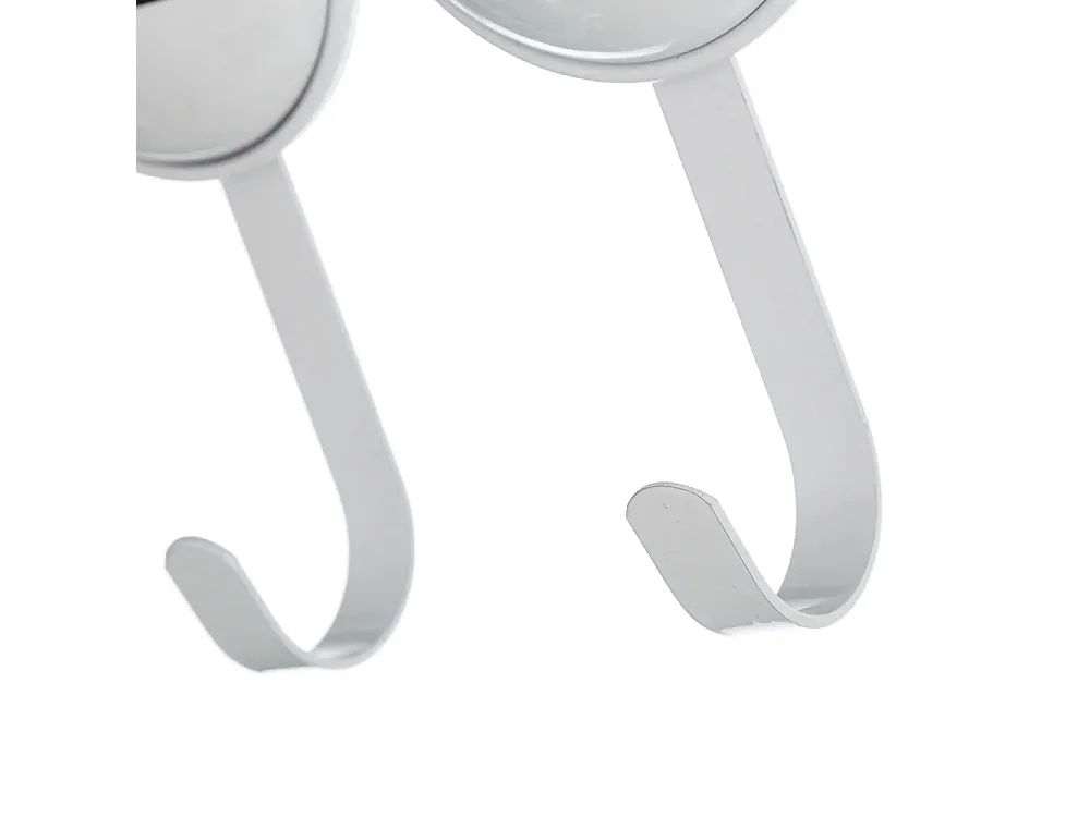 Lot de 4 crochet à suspendre, porte manteau mural, patères porte manteaux en métal coloris blanc - Longueur 35 x Profondeur 9.5 x Hauteur 28.5 cm