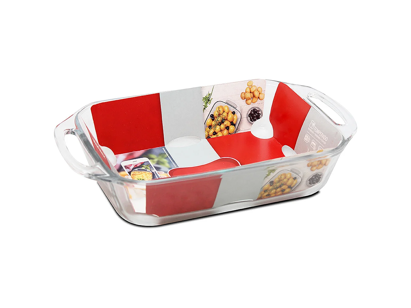 Lot de 2 plat à four avec anses, plat à gratin, moule de cuisson rectangulaire en verre, capacité 3.5 L - Longueur 37.1 x Profondeur 22.9 x Hauteur 7 cm