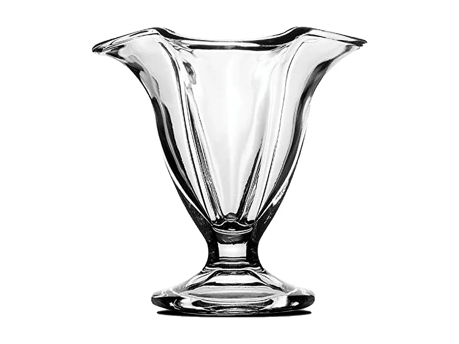 Lot de 8 coupe à glace avec pied, verre à dessert fruit, gobelets dégustation en verre - Diamètre 11.6 x Hauteur 11.8 cm