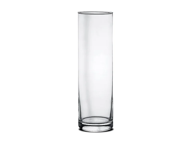 Vase forme cylindre en verre - Diamètre 8 x Hauteur 26.5 cm