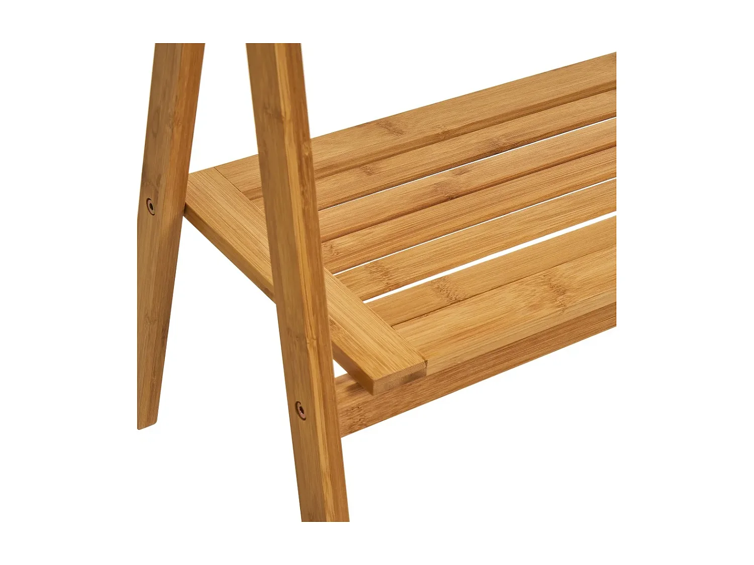 Porte serviettes de salle de bain en bambou coloris naturel - Longueur 53 x Profondeur 30 x Hauteur 100 cm