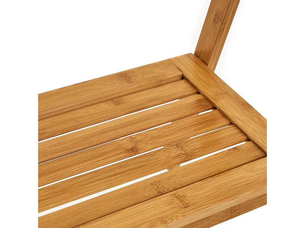 Porte serviettes de salle de bain en bambou coloris naturel - Longueur 53 x Profondeur 30 x Hauteur 100 cm