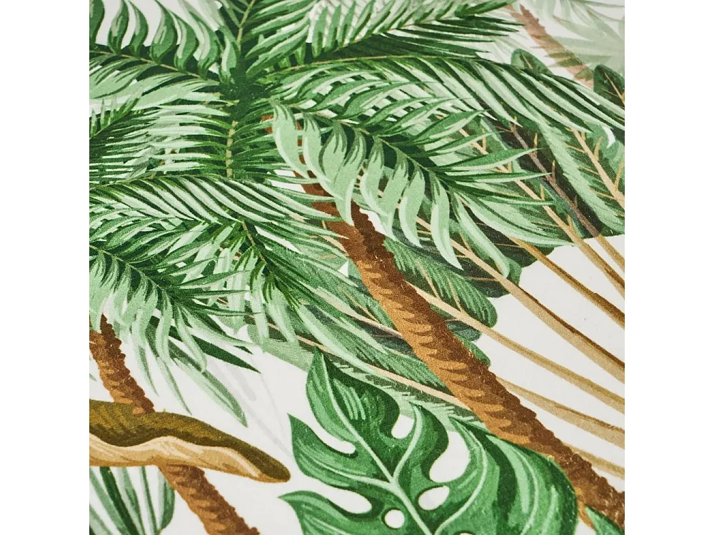 Lot de 2 tapis de bain antidérapant, tapis salle de bain en microfibre avec motif de feuille verte - Longueur 70 x Profondeur 45 cm