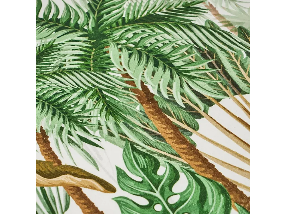 Lot de 2 tapis de bain antidérapant, tapis salle de bain en microfibre avec motif de feuille verte - Longueur 70 x Profondeur 45 cm