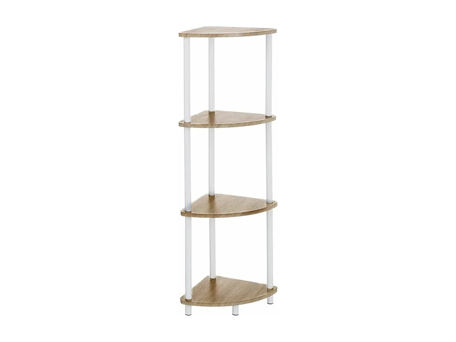 Etagère de rangement de cuisine coloris blanc/chêne - Longueur 30 x Profondeur 30 x Hauteur 110 cm