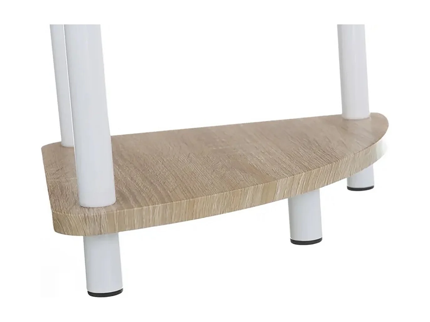 Etagère de rangement de cuisine coloris blanc/chêne - Longueur 30 x Profondeur 30 x Hauteur 110 cm