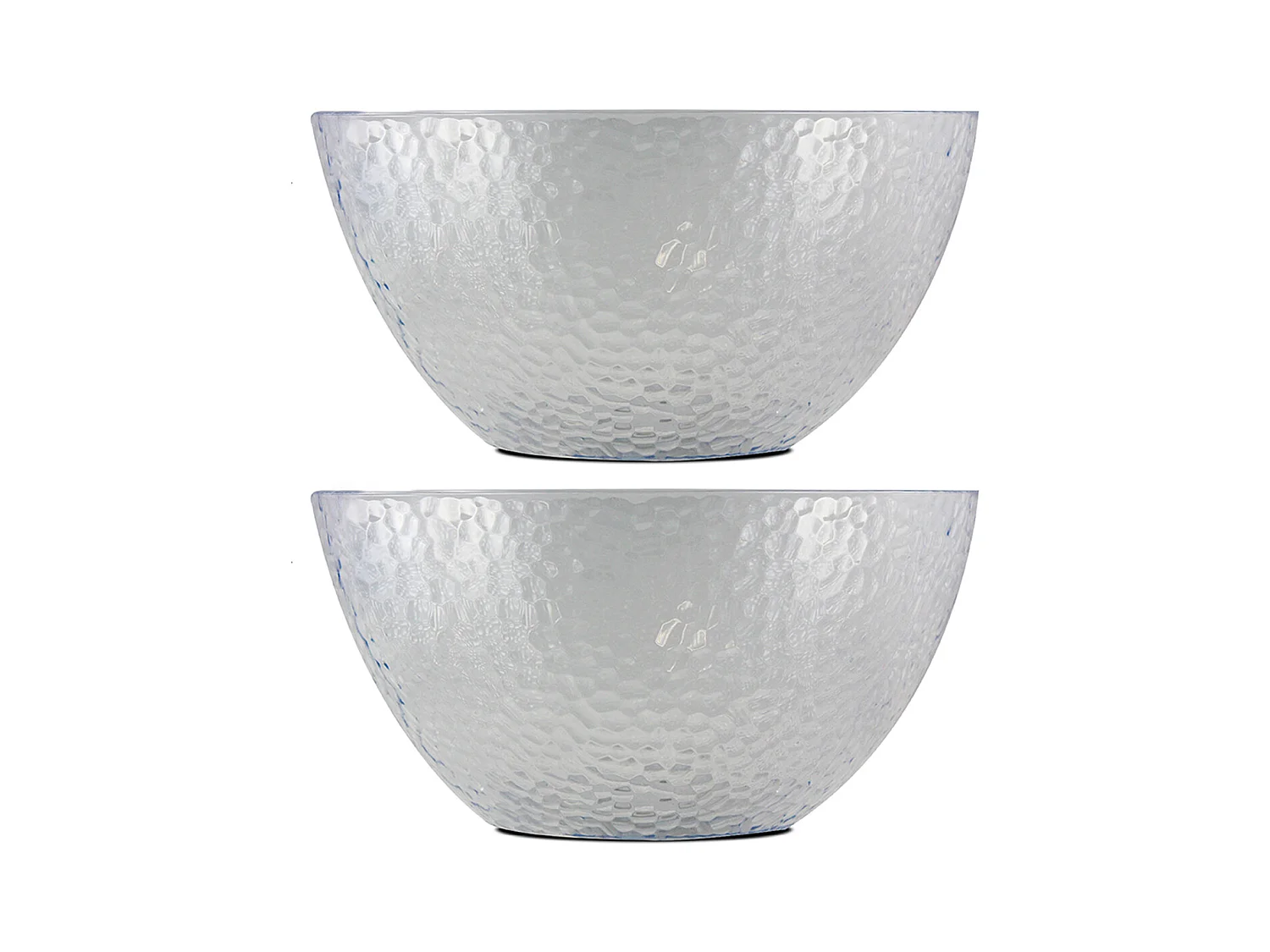 Lot de 2 saladier rond, bol de service - Diamètre 25.5 x Hauteur 14.5 cm