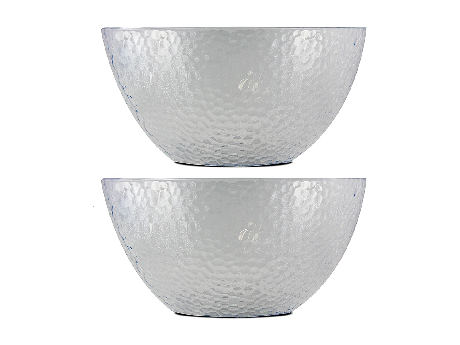 Lot de 2 saladier rond, bol de service - Diamètre 25.5 x Hauteur 14.5 cm