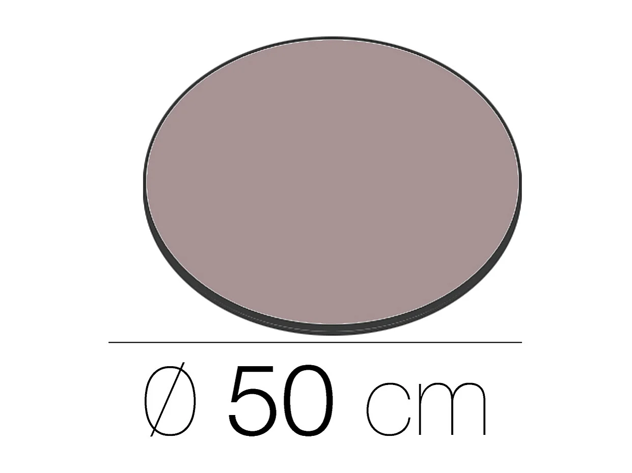 Plateau rond rotatif, plateau de service tournant, plat rond rotatif de table en bambou - Diamètre 50 x Hauteur 2.5 cm