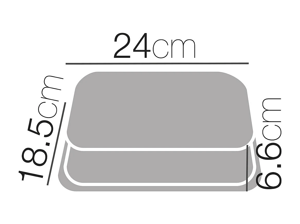 Plateau à fromage rectangulaire avec cloche, cloche à fromage en bambou coloris naturel - Longueur 24 x Profondeur 18.5 x Hauteur 6.6 cm