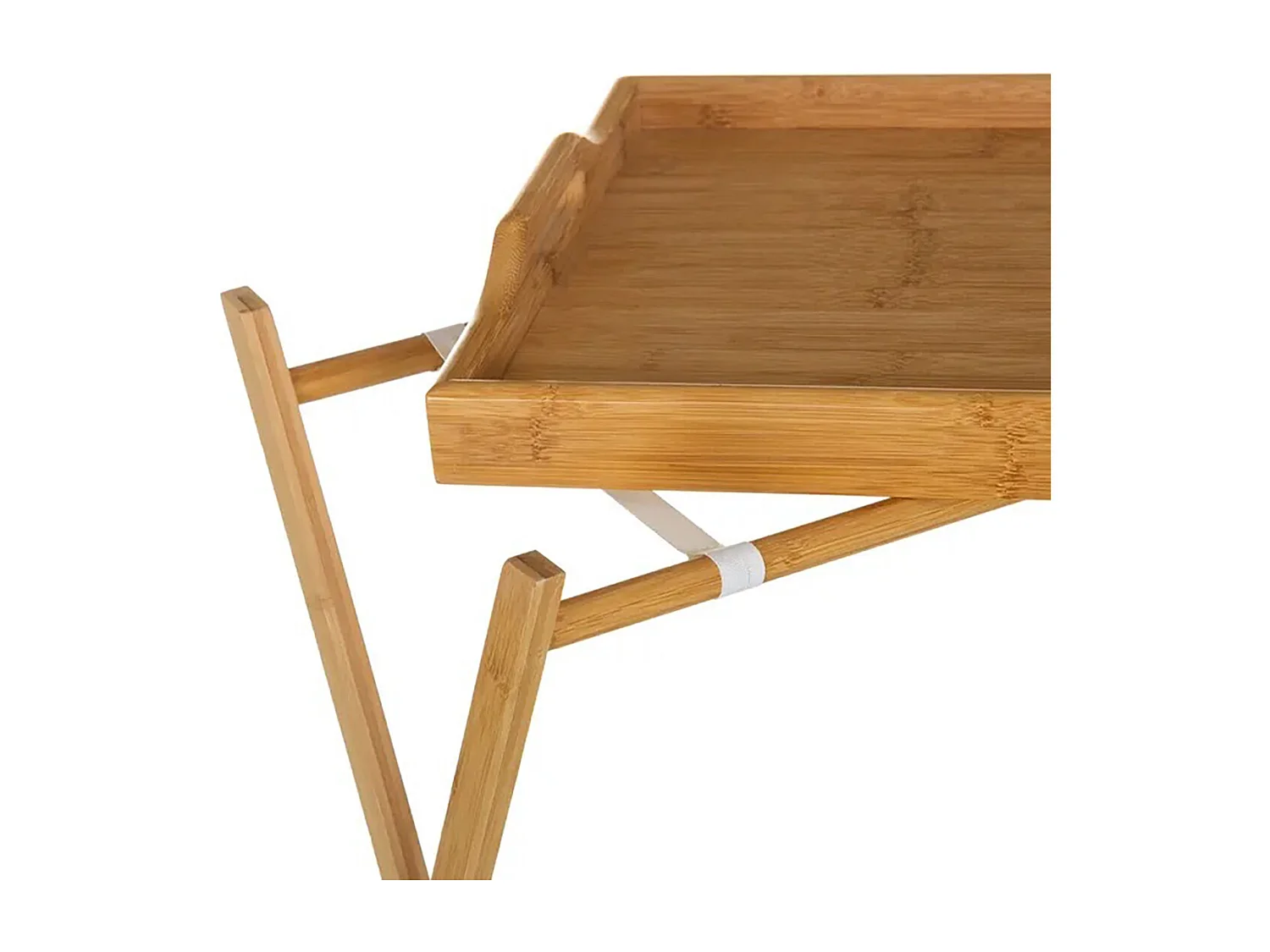 Plateau de service avec pieds en bambou coloris naturel - Longueur 35 x Profondeur 55 x Hauteur 61,50 cm