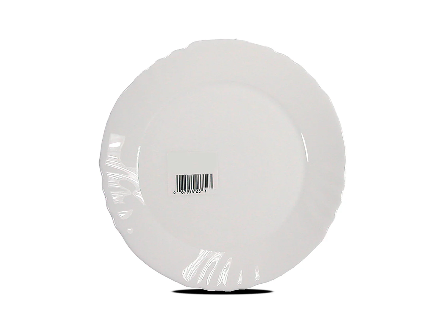 Set de table, service de 72 assiette plate ronde en verre - Diamètre 24 cm