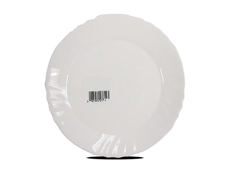 Set de table, service de 72 assiette plate ronde en verre - Diamètre 24 cm