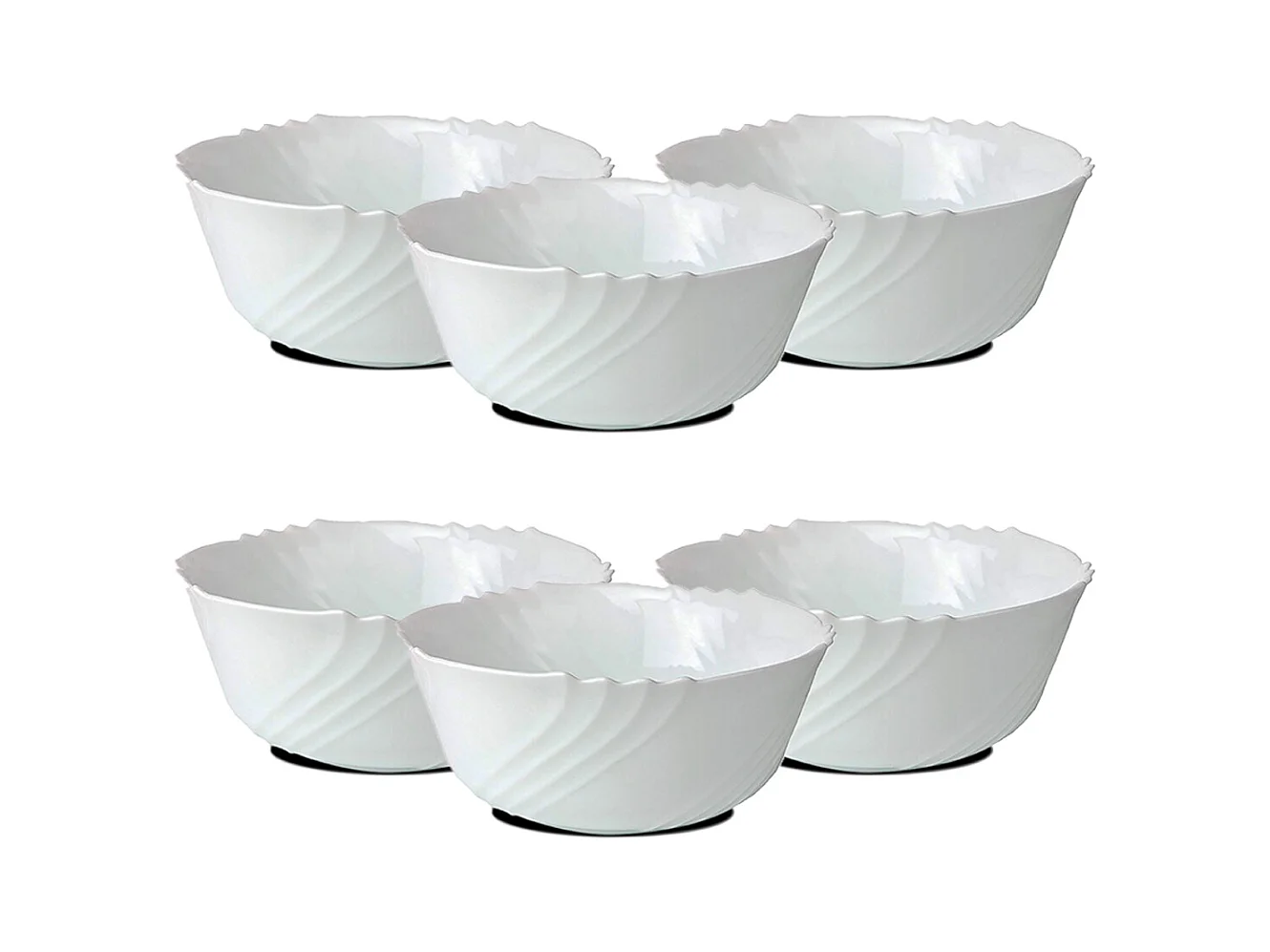 Lot de 6 bol de service, bols à soupe, bols à dessert - Ø 12 cm