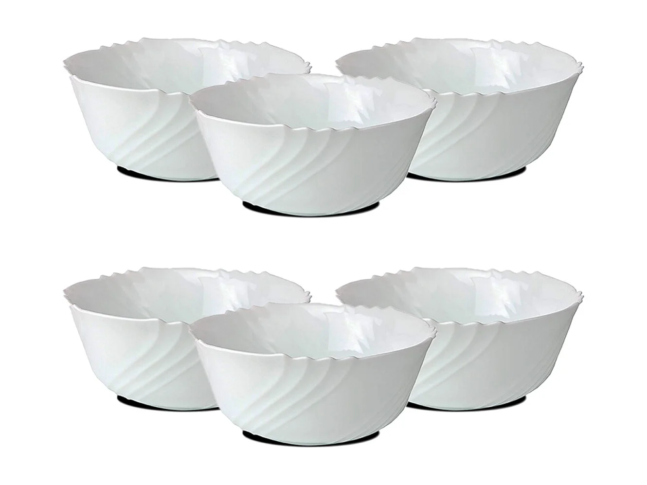 Lot de 6 bol de service, bols à soupe, bols à dessert - Ø 12 cm