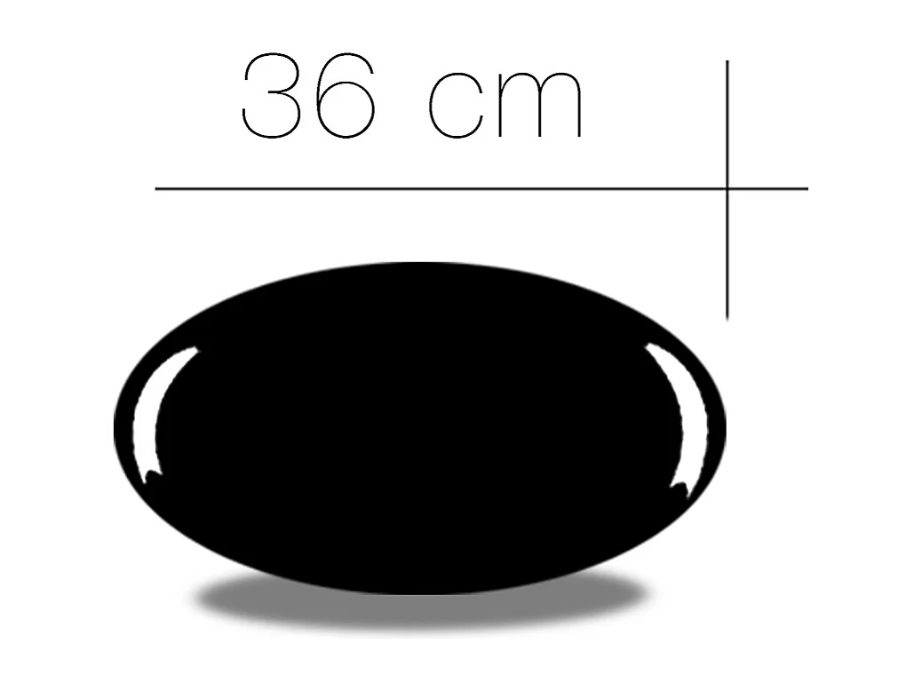 Lot de 24 plat oval, assiette de service coloris blanc en verre - Longueur 36 x Profondeur 34 x Hauteur 2 cm