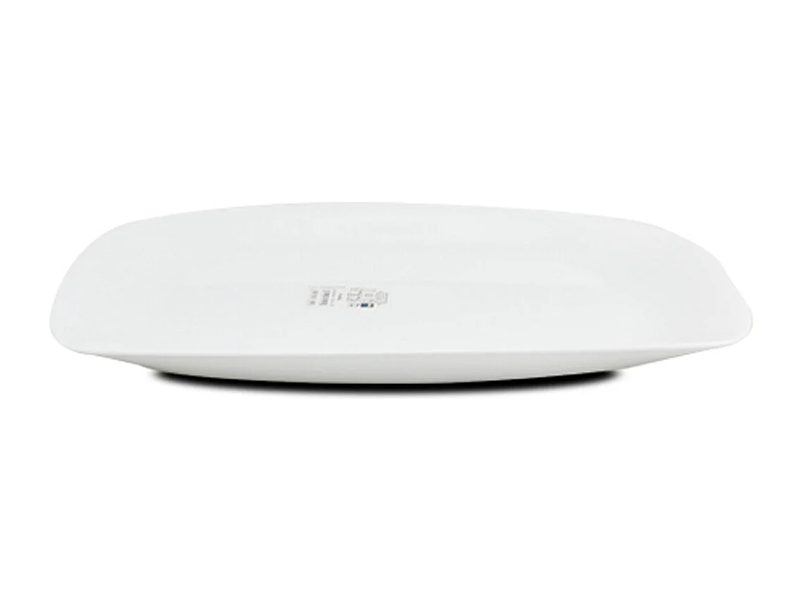 Set de table, service de 6 assiettes, plat de service rectangulaire en verre - Longueur 28 x Profondeur 20 cm