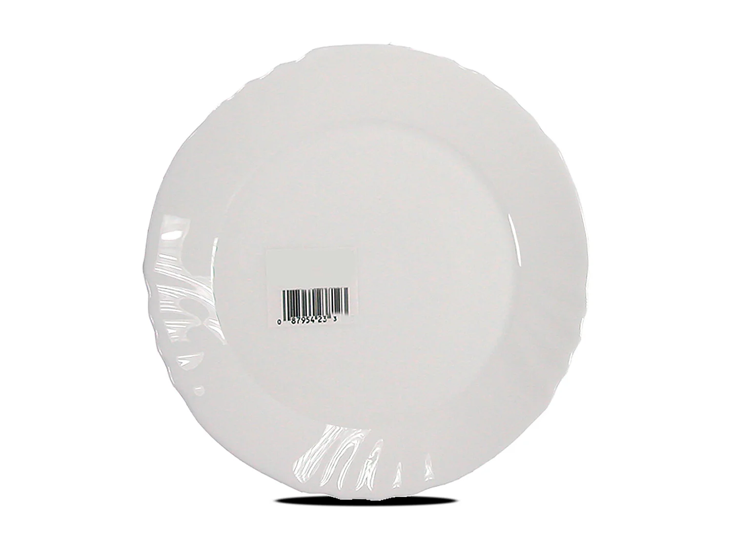 Set de table, service de 36 assiette plate ronde en verre - Diamètre 24 cm