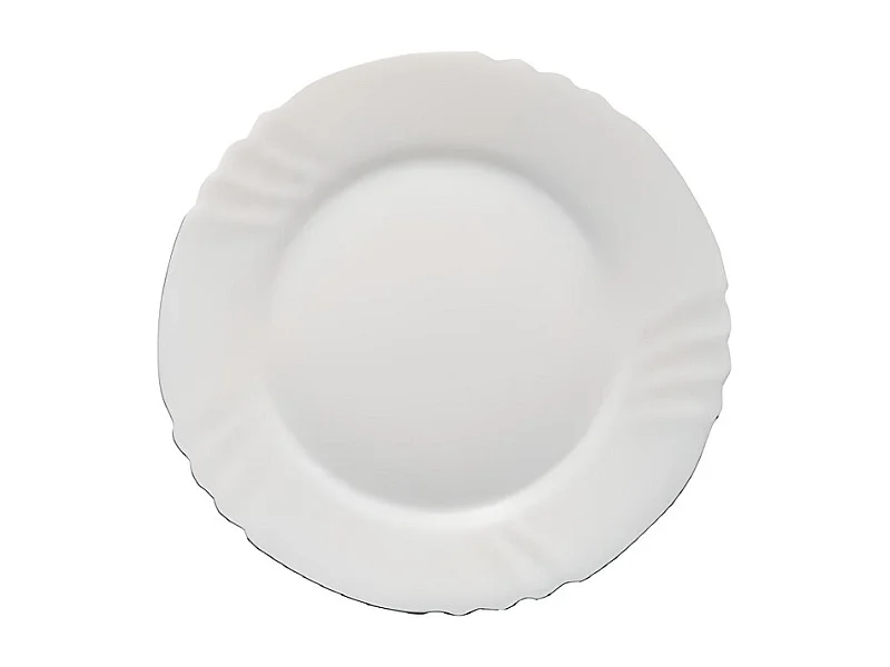 Set de table, service de 72 assiette plate à dessert, plat de service rond en verre - Diamètre 20 cm