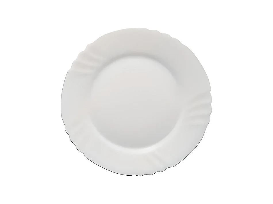 Set de table, service de 72 assiette plate à dessert, plat de service rond en verre - Diamètre 20 cm