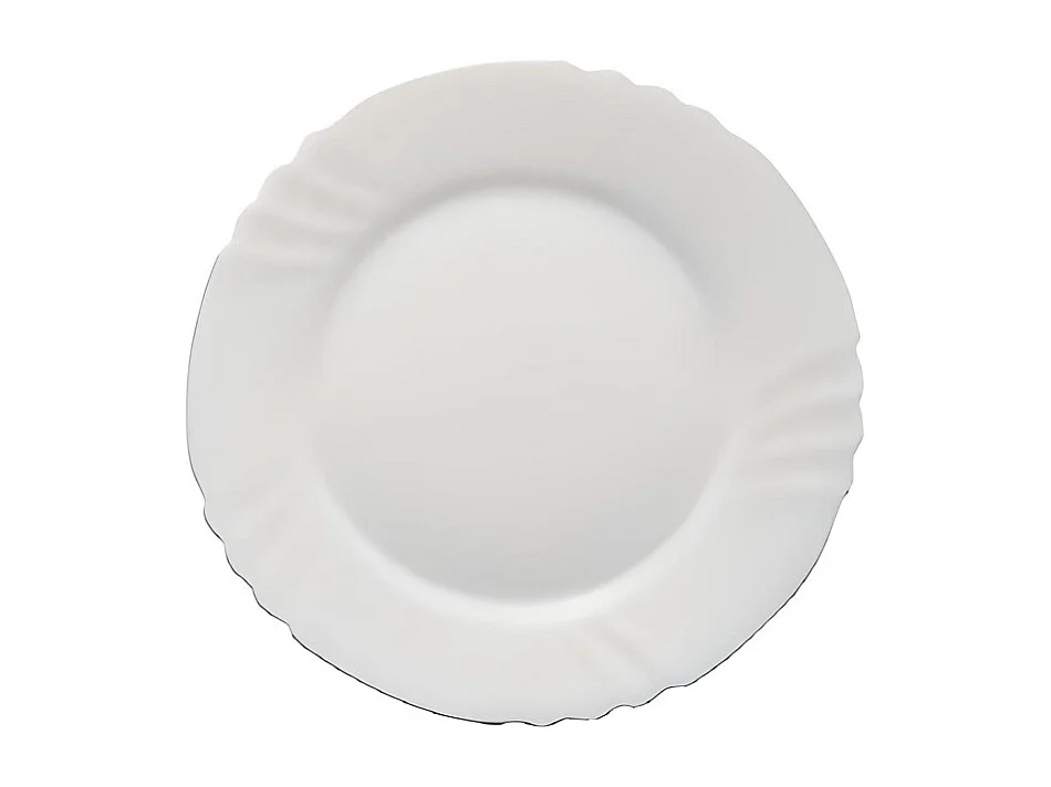 Set de table, service de 72 assiette plate à dessert, plat de service rond en verre - Diamètre 20 cm