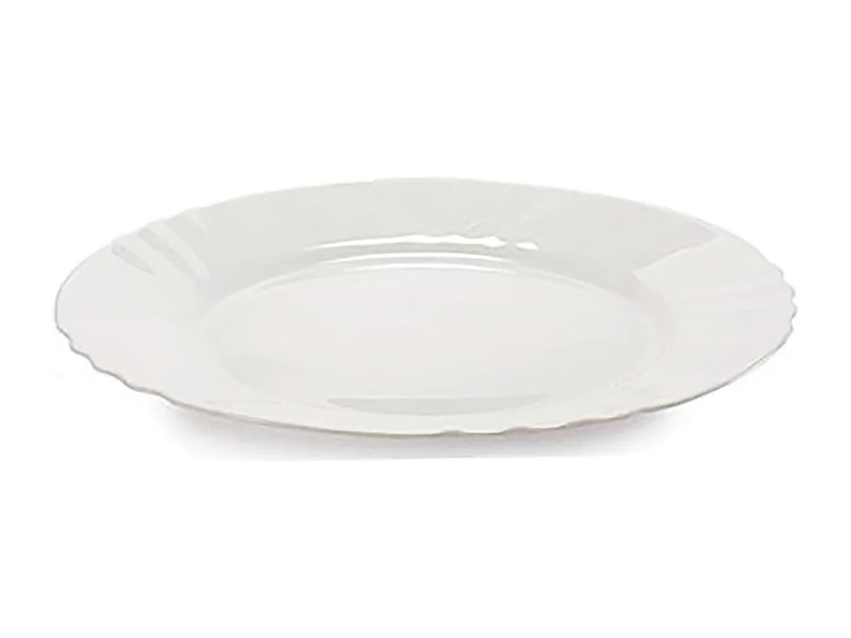 Set de table, service de 72 assiette plate à dessert, plat de service rond en verre - Diamètre 20 cm