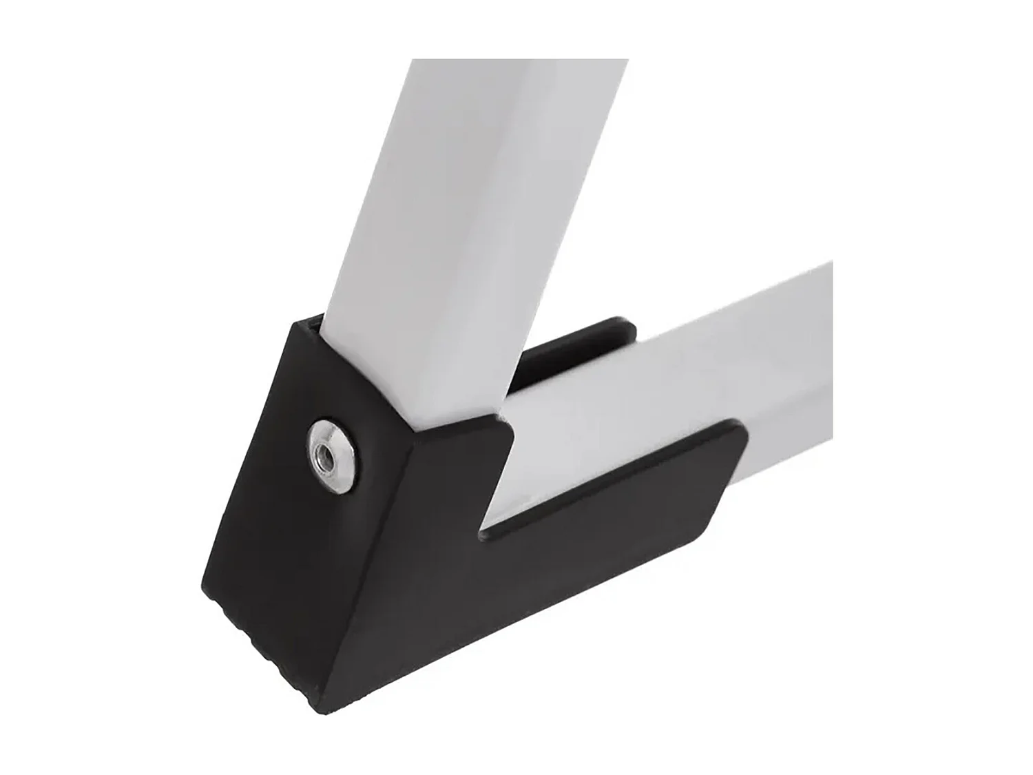 Echelle, Escabeau avec 2 marches en acier coloris blanc - Longueur 45 x Profondeur 54 x Hauteur 82 cm