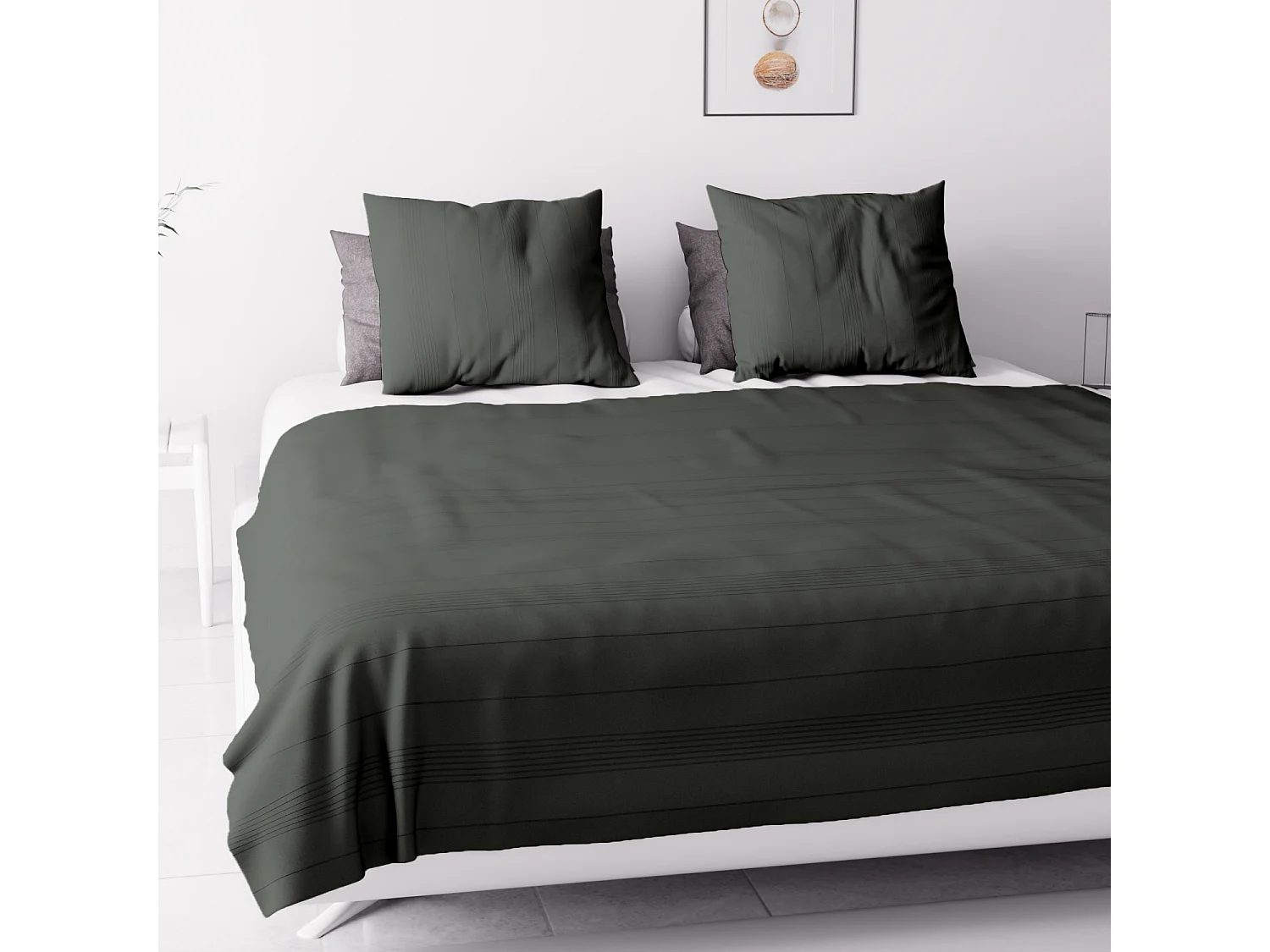 Funda para cama o sofá 220x240 cm ADELE caqui, de Soleil d'ocre