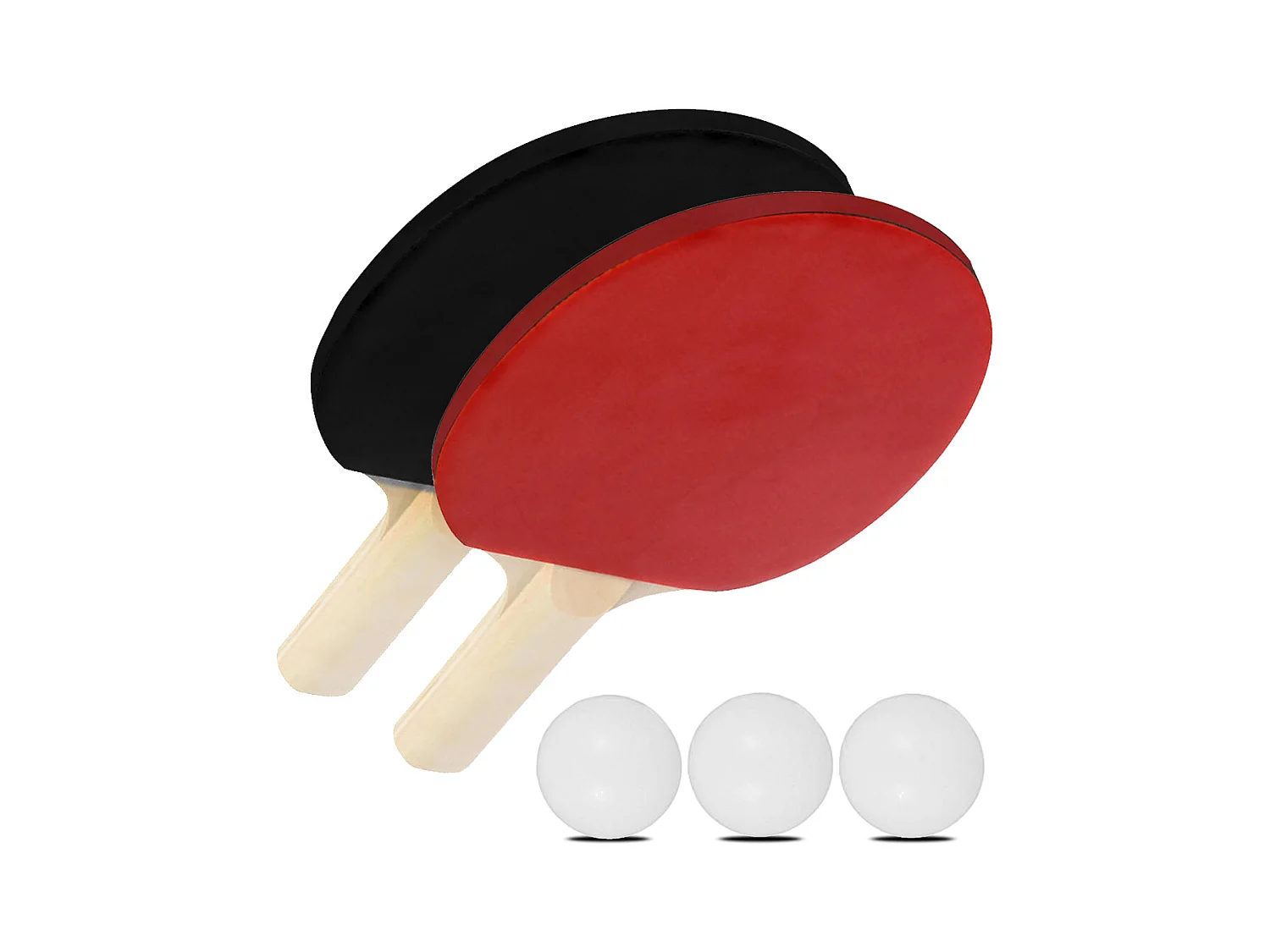 Kit de deux raquette et 3 balles de ping-pong, jeu de raquette, tennis de table, accessoire de tennis de table