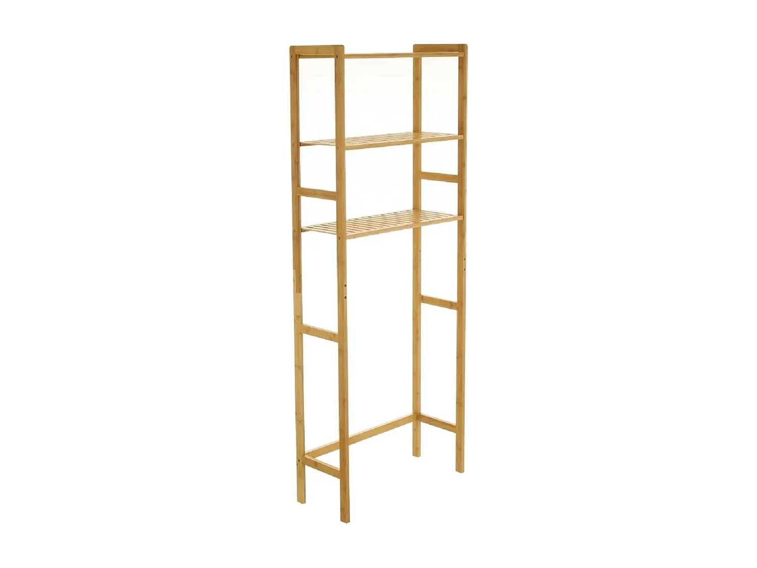 Etagère de salle de bain, meuble rangement au-dessus des toilettes WC avec 3 tablettes - Longueur 60 x Profondeur 25 x Hauteur 161 cm