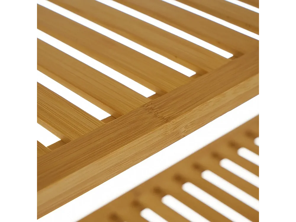 Etagère de salle de bain, meuble rangement au-dessus des toilettes WC avec 3 tablettes - Longueur 60 x Profondeur 25 x Hauteur 161 cm