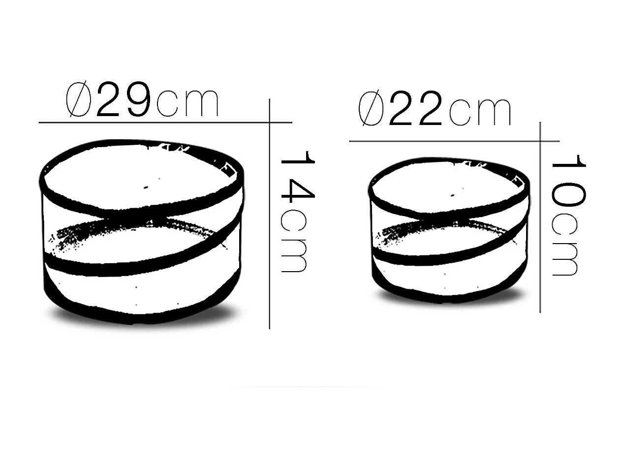 Lot de 2 couverture de nourriture, cloche alimentaire réutilisable pliable en deux tailles, anti-mouche anti-insecte anti-moustique - D. 29/22 x H. 14/10 cm