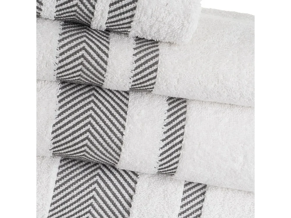 Pack de 2 serviette de bain 100 x 50 cm, serviette de toilette en 100% coton coloris blanc - Longueur 100 x Profondeur 50 cm