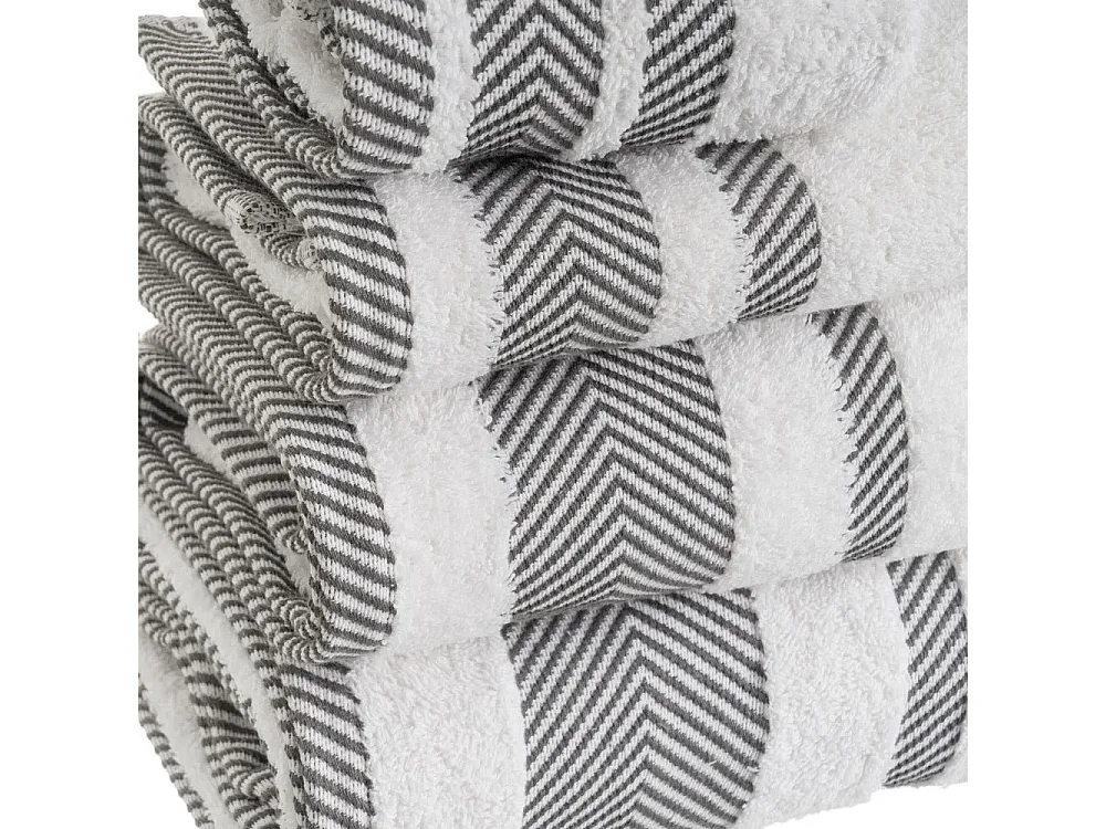 Pack de 2 serviette de bain 100 x 50 cm, serviette de toilette en 100% coton coloris blanc - Longueur 100 x Profondeur 50 cm