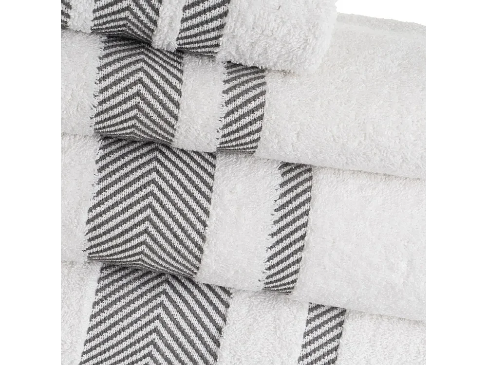 Pack de 2 serviette de bain 100 x 50 cm, serviette de toilette en 100% coton coloris blanc - Longueur 100 x Profondeur 50 cm