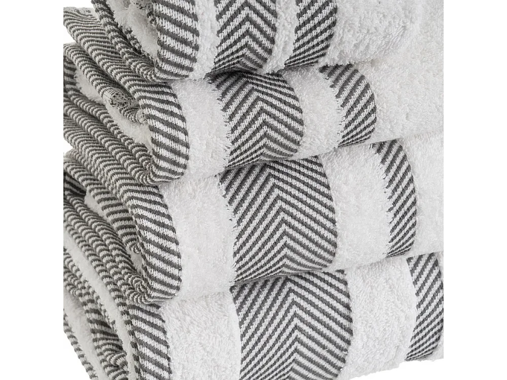 Pack de 2 serviette de bain 100 x 50 cm, serviette de toilette en 100% coton coloris blanc - Longueur 100 x Profondeur 50 cm