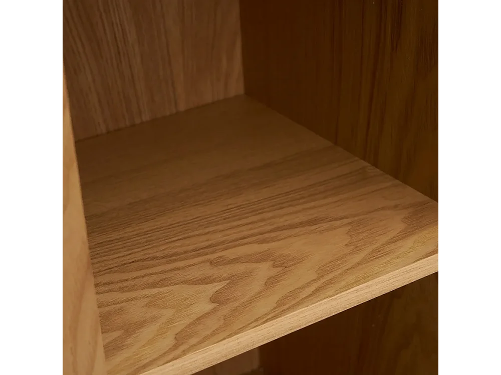 Colonne de rangement, armoire de salle de bain en mdf coloris naturel - longueur 32 x profondeur 30 x hauteur 180 cm