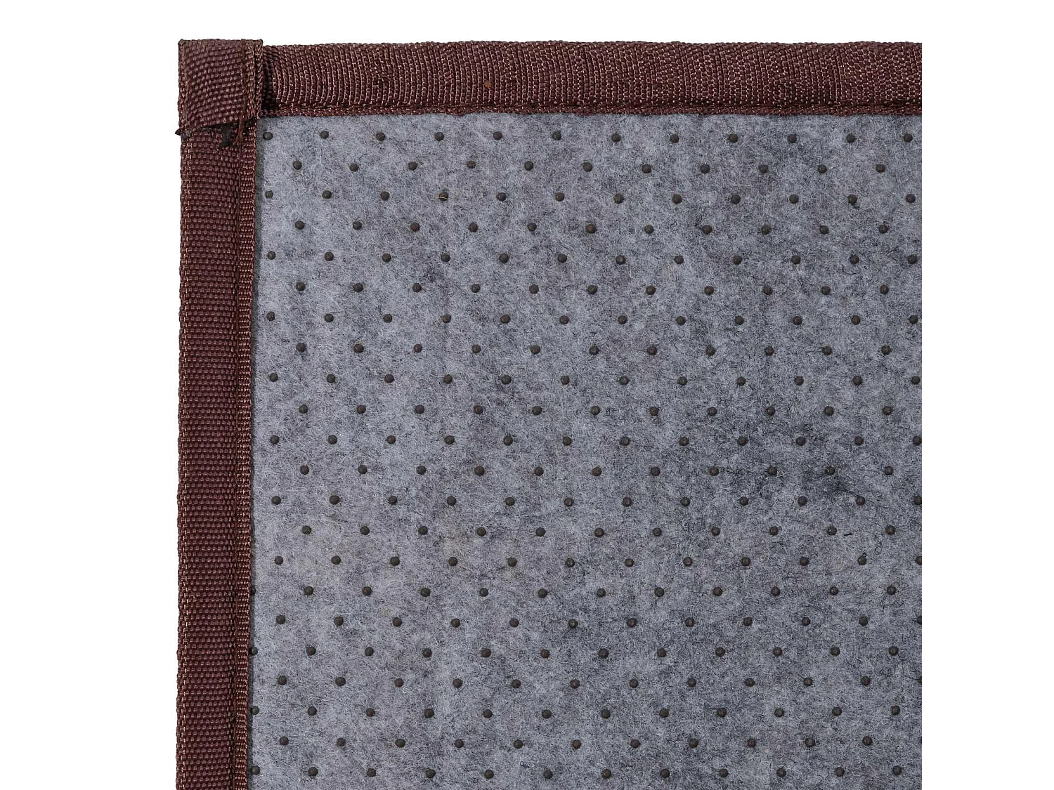 Lot de 2 tapis de sol antidérapant, moquette à rayures en bambou coloris chocolat - Longueur 90 x Profondeur 60 cm